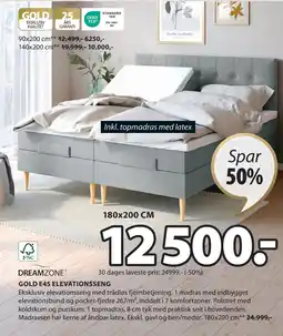 JYSK GOLD E45 ELEVATIONSSENG tilbud
