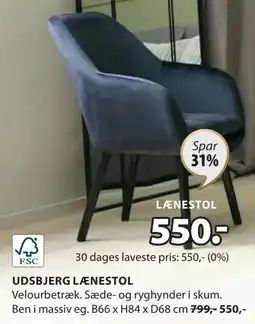 JYSK UDSBJERG LÆNESTOL tilbud