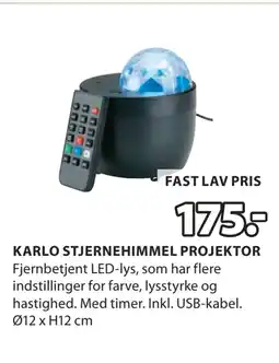 JYSK KARLO STJERNEHIMMEL PROJEKTOR tilbud