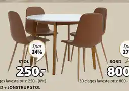 JYSK JONSTRUP STOL tilbud