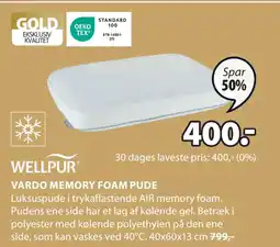 JYSK VARDO MEMORY FOAM PUDE tilbud
