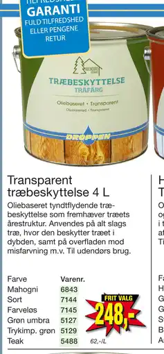 Harald Nyborg Transparent træbeskyttelse 4 L tilbud