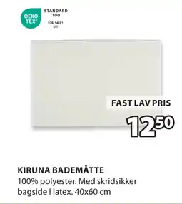 JYSK KIRUNA BADEMÅTTE tilbud