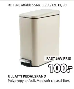 JYSK ULLATTI PEDALSPAND tilbud