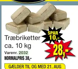 Harald Nyborg Træbriketter ca. 10 kg tilbud