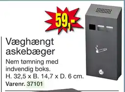 Harald Nyborg Væghængt askebæger tilbud