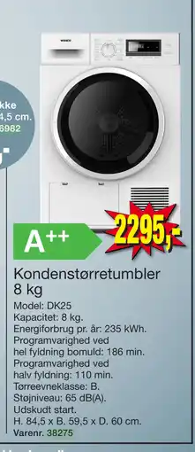 Harald Nyborg Kondenstørretumbler 8 kg tilbud