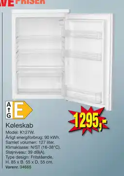 Harald Nyborg Køleskab tilbud