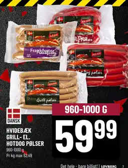 Løvbjerg HVIDEBÆK GRILL- EL. HOTDOG PØLSER tilbud