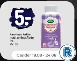Netto Karolines Køkken madlavningsfløde 8 % 250 ml tilbud