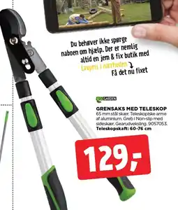 jem & fix GRENSAKS MED TELESKOP tilbud