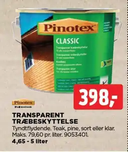 jem & fix PINOTEX TRANSPARENT TRÆBESKYTTELSE tilbud