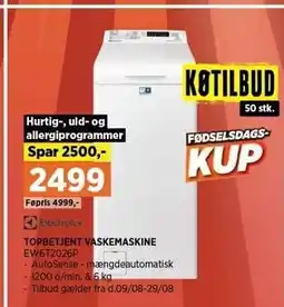 Power TOPBETJENT VASKEMASKINE tilbud