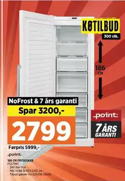 Power 186 CM FRYSESKAB tilbud