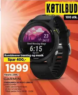 Power GARMIN FORERUNNER 255 MUSIC-LØBER tilbud
