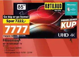 Power 85" 4K HDR SMART TV tilbud