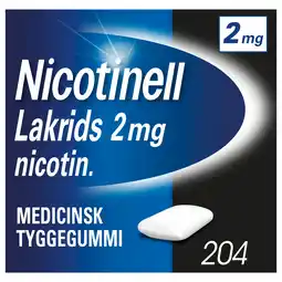 Nicotinell Lakrids Tyggegummi 2 mg 204 stk