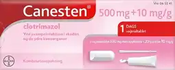 Matas Canesten Vaginaltabletter 500 mg + 10 mg/g creme 20 g tilbud