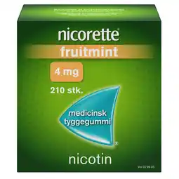 Matas Nicorette Fruitmint 4 mg medicinsk tyggegummi 210 stk tilbud