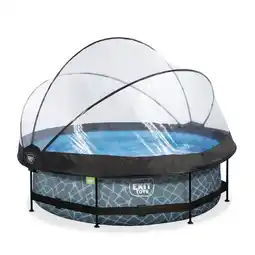 Bauhaus Exit Toys rund pool Stone grå Ø300 cm m/pooltag tilbud