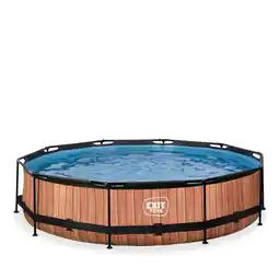 Bauhaus Exit Toys rund pool Wood brun Ø360 cm tilbud