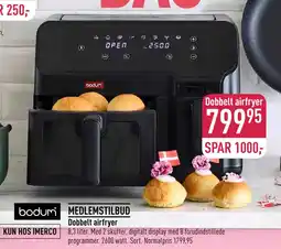 Imerco Dobbelt airfryer tilbud