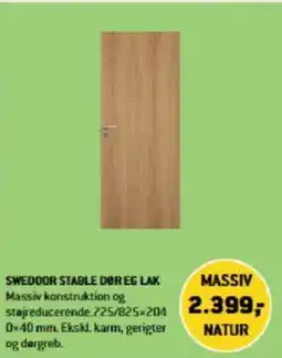 XL-BYG SWEDOOR STABLE DOR EG LAK tilbud