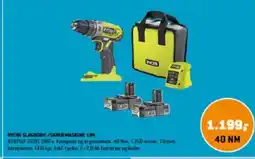 XL-BYG RYOBI SLAGBORE/SKRUEMASKINE 18V tilbud
