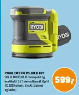 XL-BYG RYOBI EXCENTERSLIBER 18V tilbud
