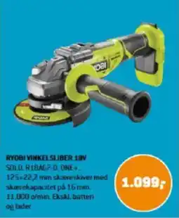 XL-BYG RYOBI VINKELSLIBER 18V tilbud