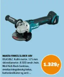 XL-BYG MAKITA VINKELSLIBER 18V tilbud