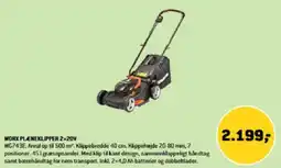 XL-BYG WORX PLÆNEKLIPPER 2×20V tilbud
