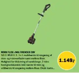 XL-BYG WORX FLISE-/MULTIRENSER 20V tilbud