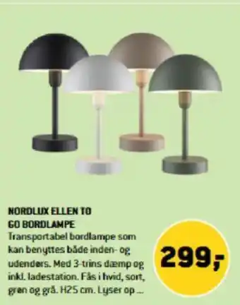 XL-BYG NORDLUX ELLEN TO GO BORDLAMPE tilbud