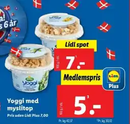 Lidl Yoggi med myslitop tilbud