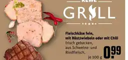 REWE DE Fleischkäse fein, mit Röstzwiebeln oder mit Chili tilbud