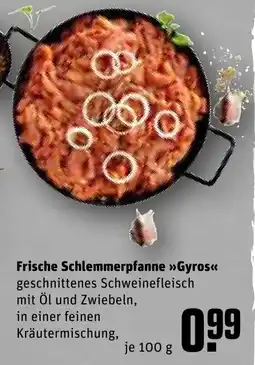 REWE DE Frische Schlemmerpfanne Gyros tilbud