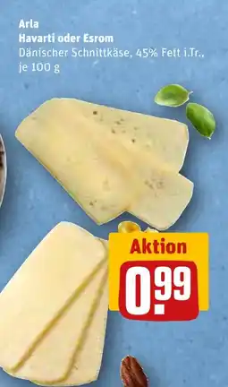 REWE DE Arla Havarti oder Esrom tilbud