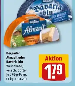 REWE DE Bergader Almzeit oder Bavaria blu tilbud