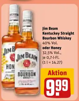 Jim Beam Kentuckey Straight Bourbon Whiskey oder Honey