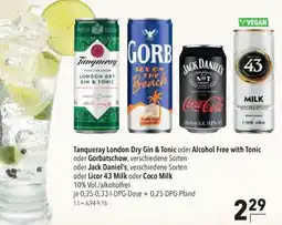 Citti Tanqueray London Dry Gin & Tonic oder Alcohol Free with Tonic tilbud