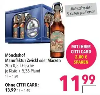 Citti Mönchshof Manufaktur Zwickl oder Märzen tilbud