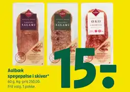 Coop 365 Aalbæk spegepølse i skiver tilbud