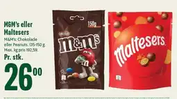 Min Købmand M&M's eller Maltesers tilbud