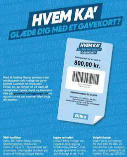 Bilka HVEM KA' GLÆDE DIG MED ET GAVEKORT tilbud