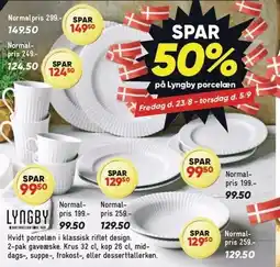 Bilka Spar 50% på Lyngby porcelæn tilbud
