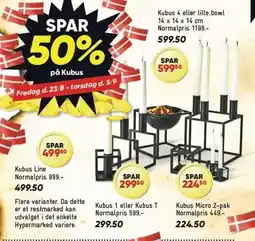Bilka Spar 50% på Kubus tilbud