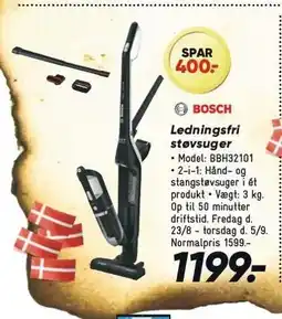 Bilka BOSCH Ledningsfri støvsuger tilbud
