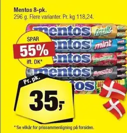 Calle Mentos 8-pk tilbud
