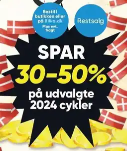 Bilka Spar 30-50% på udvalgte 2024 cykler tilbud